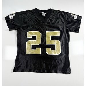 Reggie Bush #25 New Orleans Saints Jersey Women's Small Black Gold NFL Players